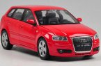 Silver / Red / Blue 1:24 Welly Diecast Audi A3 Sportback Model