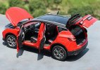 1:18 Scale White / Red Diecast 2019 Geely Binyue Model