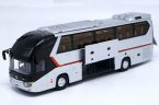 Silver 1:38 Scale Diecast King Long Coach Bus Model