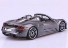 Gray 1:24 Scale Bburago Diecast Porsche 918 Spyder Model