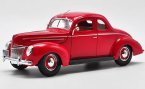 Green / Red 1:18 Maisto Diecast 1939 Ford Deluxe Coupe Model