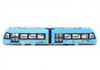 Kids Red / Green / Blue Diecast Articulated Trolley Bus Toy