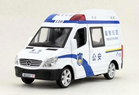 1:32 Scale Police Patrol Diecast Mercedes Benz Sprinter Toy