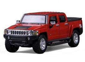 Black / Red 1:26 Diecast 2009 Hummer H3T Pickup Truck Model