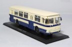 White-Blue 1:43 Scale Diecast Soviet Union LIAZ 677 Bus Model