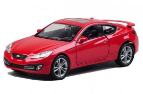 1:36 Scale Red Welly Diecast Hyundai Genesis Coupe Toy