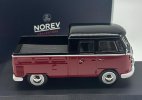 1:43 Black-Wine Red NOREV Diecast 1961 VW T1 Double Cabin Model