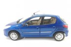 Blue 1:18 Scale Diecast Peugeot 207 Model