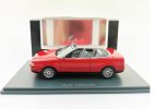 Silver / Red 1:43 Scale Resin 1986 Audi A4 Cabriolet Model