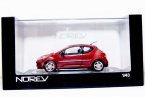 Red 1:43 Scale NOREV Diecast Peugeot 207 Model