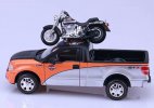 1:24 Scale MaiSto Silver-Orange Die-Cast Ford F150 Pickup Model