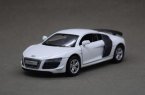 1:43 Scale Red / White Kids Diecast Audi R8 GT Car Toy