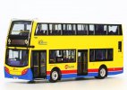 Yellow 1:76 NO.6 Diecast ADL Enviro 400 Double Decker Bus Model