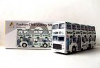 White Hong Kong CMB Victory MK2 Diecast Double Decker Bus Toy