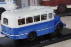 White-Blue 1:43 Scale Diecast Soviet Union KAVZ-651 Bus Model