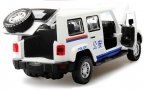 White / Black Police Kids 1:32 Diecast Jeep Wrangler Toy