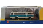 1:64 Blue-White Diecast Old BeiJing BK540 Trolley Bus Model