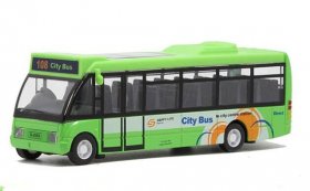 Kids White / Blue / Green Pull-Back Function City Bus Toy