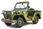 Army Green Large Size Vintage Tinplate Army Jeep Model