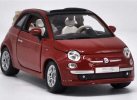 Red / White 1:24 Scale Bburago Diecast Fiat 500 Model