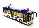 Kids Blue-White Police Diecast City Bus Toy