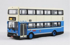 1:76 Scale White-Blue CORGI Hong Kong NO. 260 Double-decker Bus