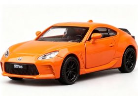 1:37 Scale White / Orange Kids Diecast Toyota GR86 Car Toy