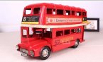 Large Scale Tinplate NO.8 Red London Double Decker Bus Model