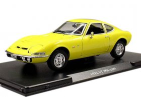 Yellow 1:24 Scale Whitebox Diecast 1970 Opel GT 1900 Model