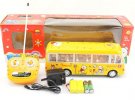 Kid Plastic Yellow /Red Full Function Cartoon Design R/C Bus Toy