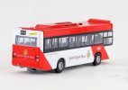 Medium Scale Red / Blue / Yellow Kids City Bus Toy