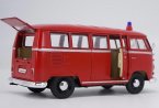 1:24 Scale Red Welly Diecast VW T1 Bus Model