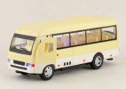 Kids Champagne / Creamy Diecast Toyota Coaster Coach Bus Toy