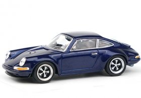 1:64 Deep Blue Diecast Porsche 911 (964) Singer Monaco Model
