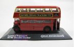 1:76 Scale Red Alloy and Plastic London Double Decker Tour Bus