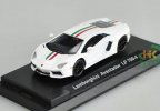 1:64 Green / White Diecast Lamborghini Aventador LP700-4 Model