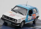 White-Blue 1:43 Scale IXO Diecast 1987 VW Golf GTI 16V Model