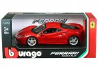 Red 1:24 Scale Bburago Diecast Ferrari 488GTB Model