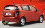 Black / Red 1:18 Scale Diecast Chevrolet Aveo Model