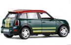 Kids 1:28 Scale White /Green Diecast Mini Cooper Countryman Toy