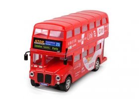 Large Scale Red Electric London Double Deck Bus Toy