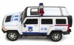 Kids 1:24 Scale White / Black Police Diecast Hummer H3 Toy