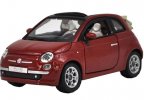 Red / White 1:24 Scale Bburago Diecast Fiat 500 Model