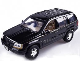 Black / Silver 1:18 Scale Diecast Jeep Grand Cherokee Model