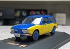 Blue-Yellow Police Premium X Diecast 1975 VW Brasilia Model