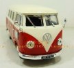 1:43 Scale Diecast White-Red VW T1 Toy Bus Model