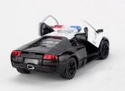 Kids 1:36 Scale White-Black Diecast Lamborghini Police Car Toy