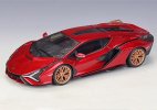 Red / Green 1:24 Bburago Diecast Lamborghini Sian FKP 37 Model