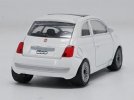 White 1:43 Scale Diecast Fiat 500 Model