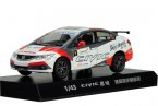 White-Red 1:43 Scale Diecast 2014 Honda Civic Model